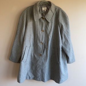 woman within size 30W grey wool jacket